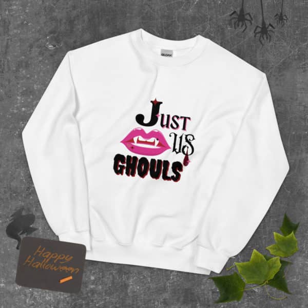 Just Us Ghouls Sweatshirt - White - Halloween layout