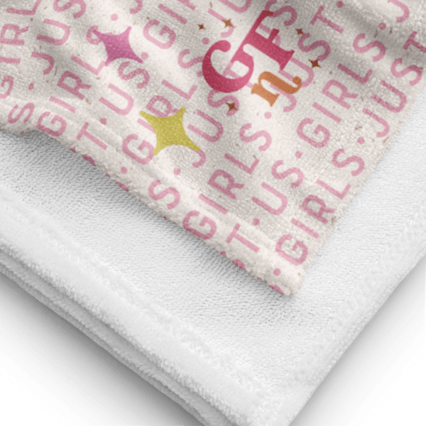 Far Out & Fabulous Terrific Towel - Sparkles Pink - Corner