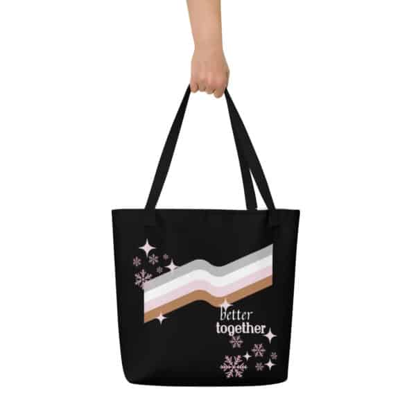 Better Together Black Tote front view