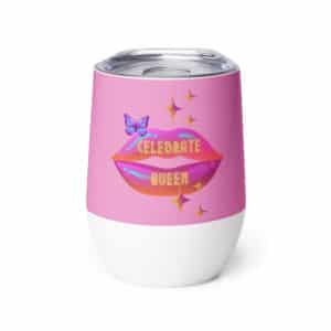 wine tumbler celebrate queen lavendar rose