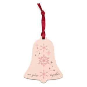 wooden ornaments wood-bell-front-we glow toether cinderella