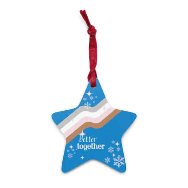 wooden-ornaments-wood-star-back-better togther azure blue