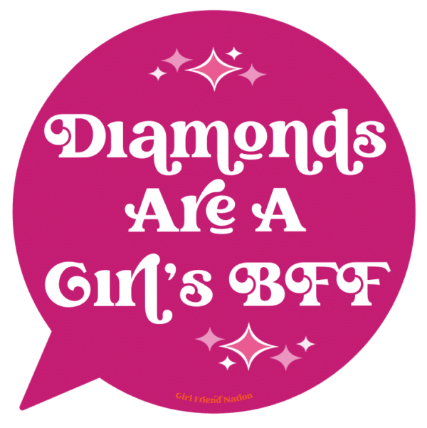 Word Bubble Diamond BFF photo booth prop